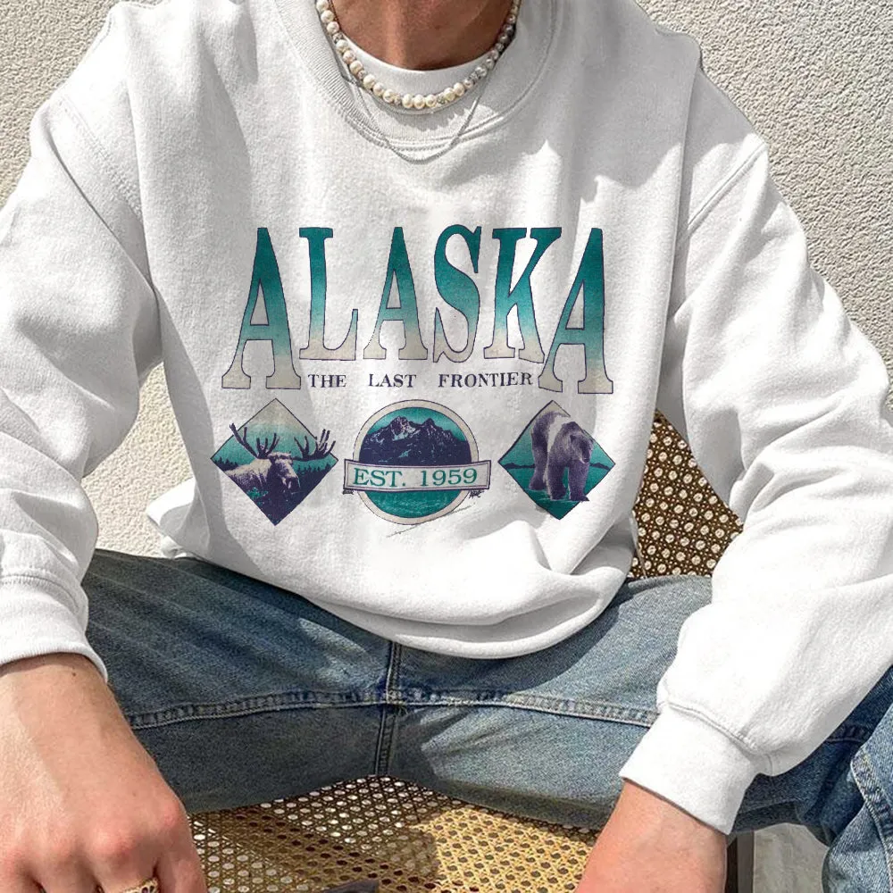 Alaska Graphic Casual Men's Crew Neck Sweatshirt sold by Shopnova