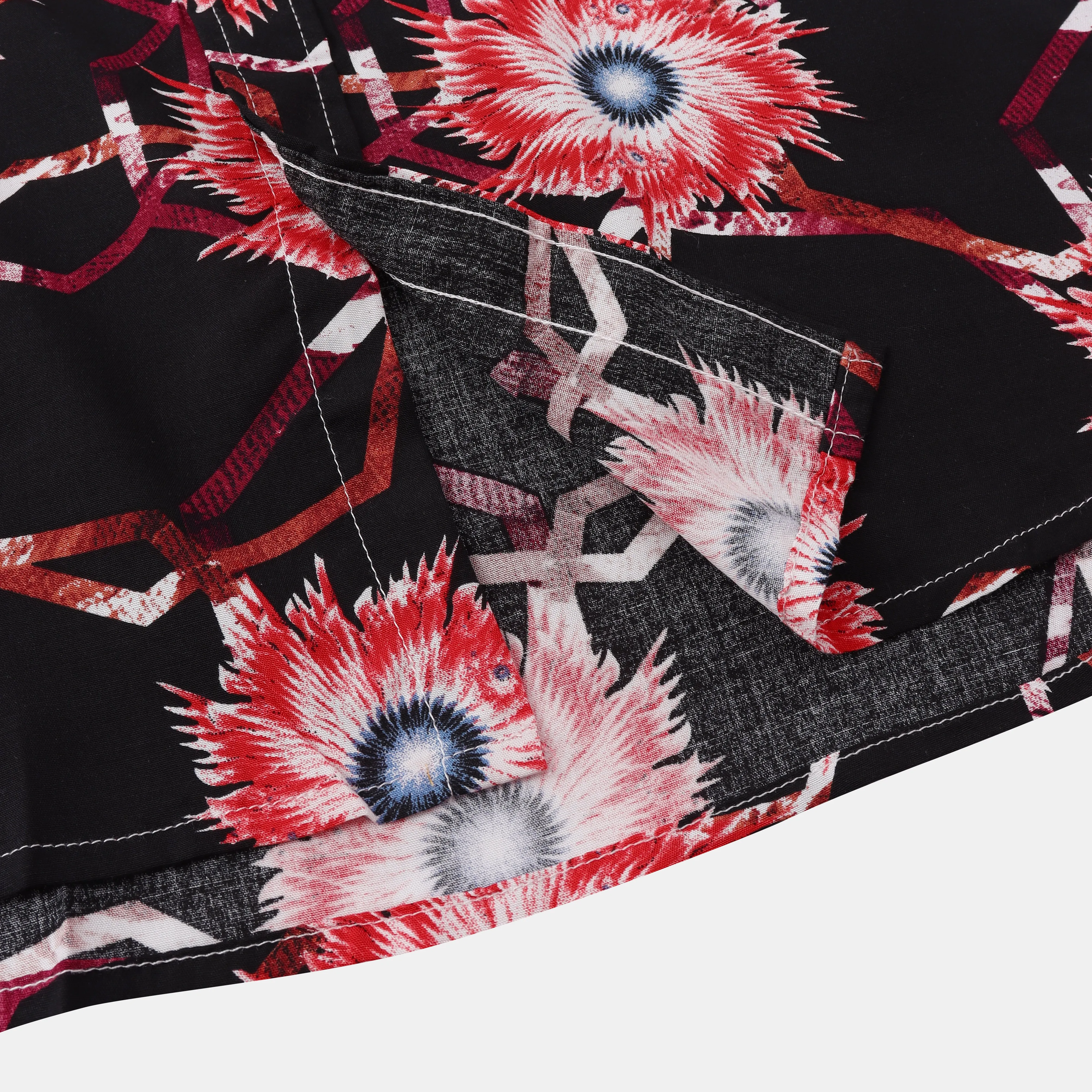 Fashion Print Lapel Button Short Sleeve Shirt sold by Shopnova product image thumbnail 5