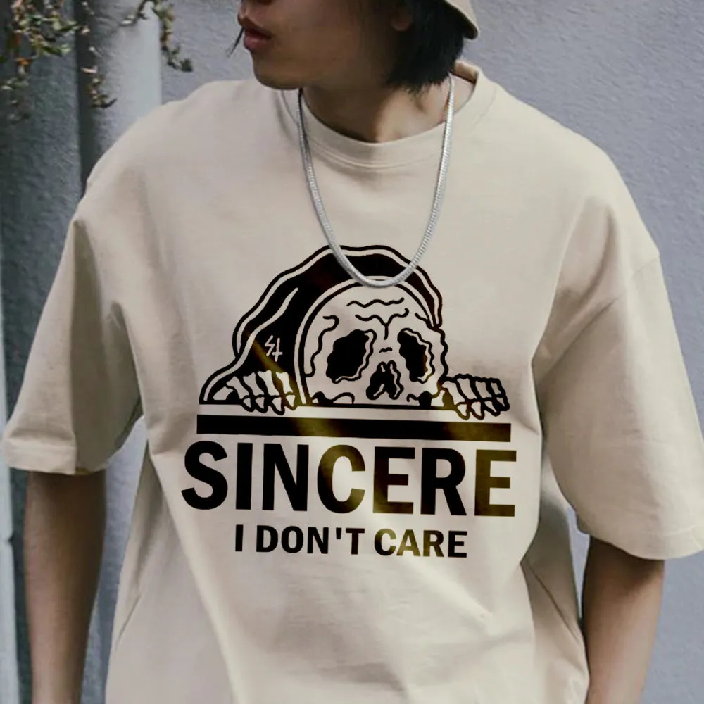 SINCERE I DONT CARE Personality Graphic Print Men's Casual T-Shirt sold by Shopnova product image thumbnail 3