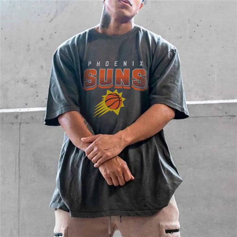 Phoenix Suns Basketball Men's Oversized T-Shirts sold by Shopnova