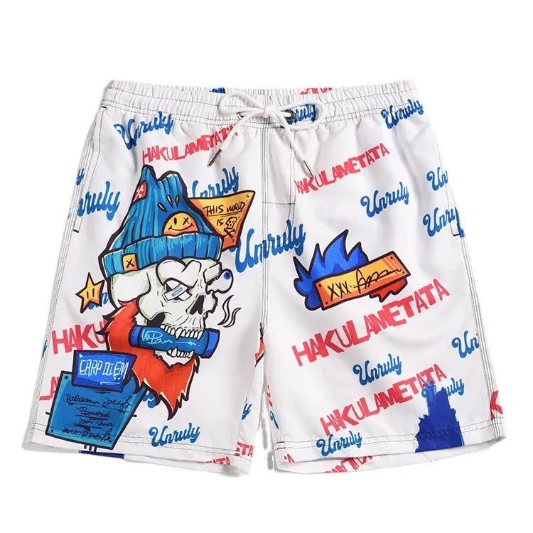 Men's beach pants loose casual cartoon printed shorts sold by Shopnova product image thumbnail 2