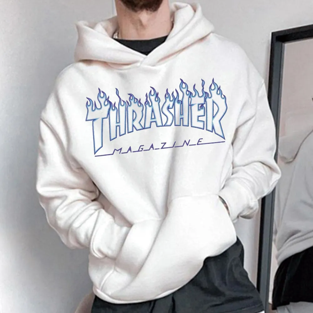 Casual Loose Simple Hooded Long Sleeve Men's Sweatshirt sold by Shopnova product image thumbnail 2