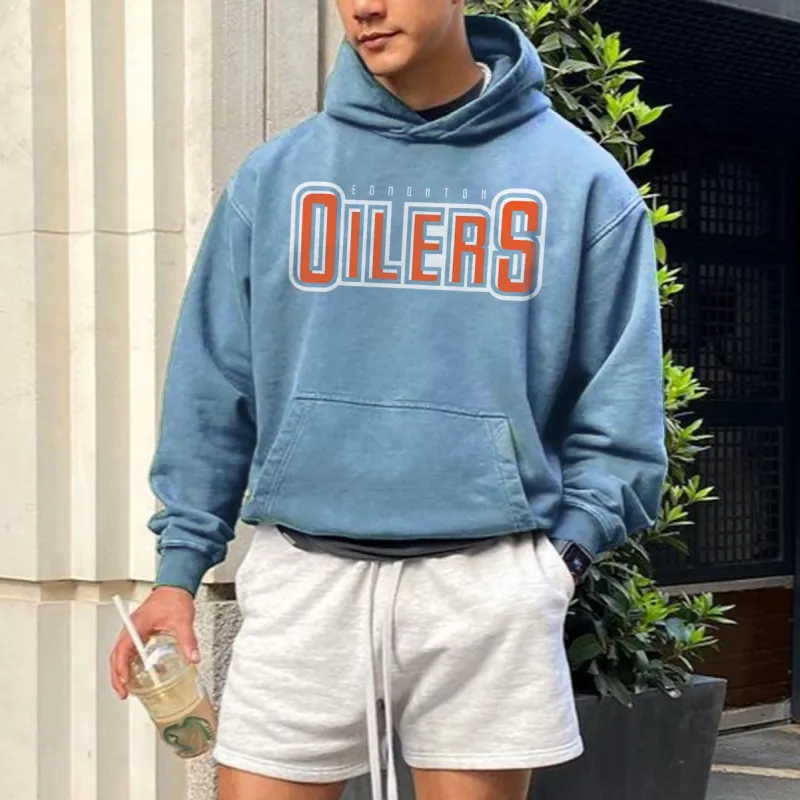 Edmonton Oliers Men’s Fleeced Hoodie sold by Shopnova