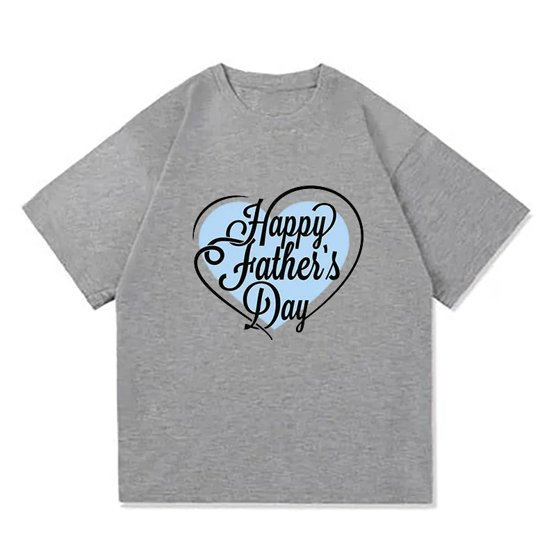 Men's Happy Father's Day Print Cotton T-shirt sold by Shopnova product image thumbnail 5