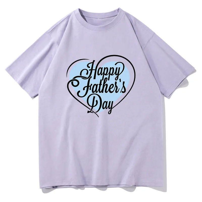 Men's Happy Father's Day Print Cotton T-shirt sold by Shopnova product image thumbnail 4