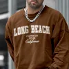 Long Beach Men's Casual Pullover Sweatshirts sold by Shopnova