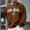 Long Beach Men's Casual Pullover Sweatshirts sold by Shopnova