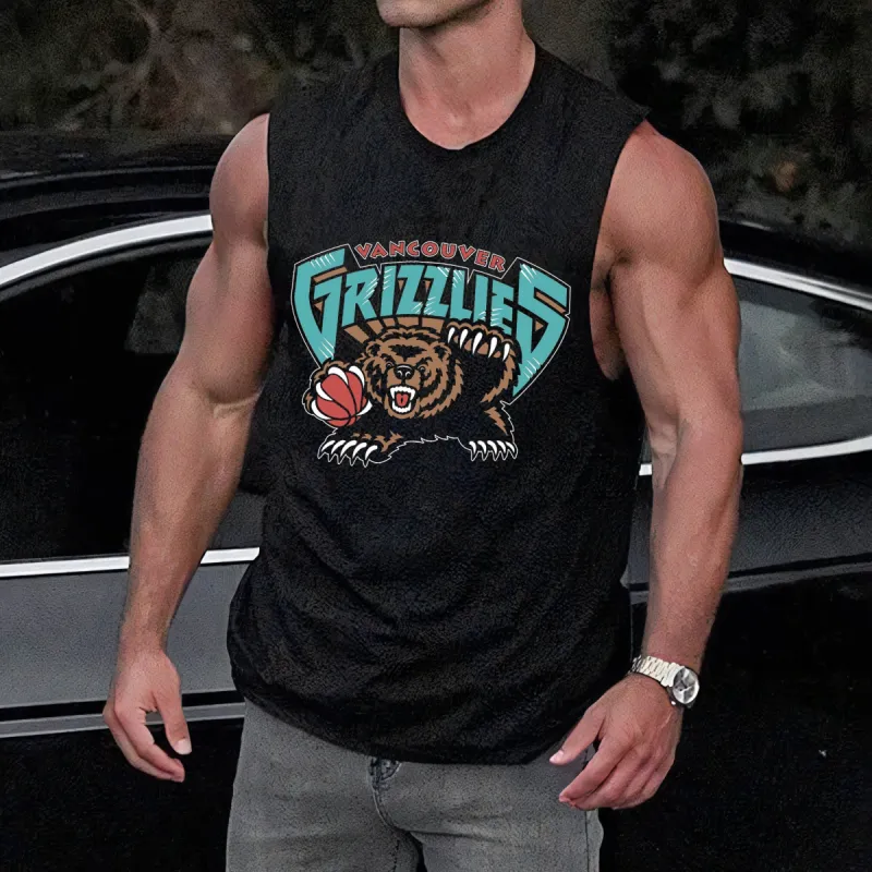 Alphabet Graphic Print Sports Crew Neck Casual Tank Top sold by Shopnova