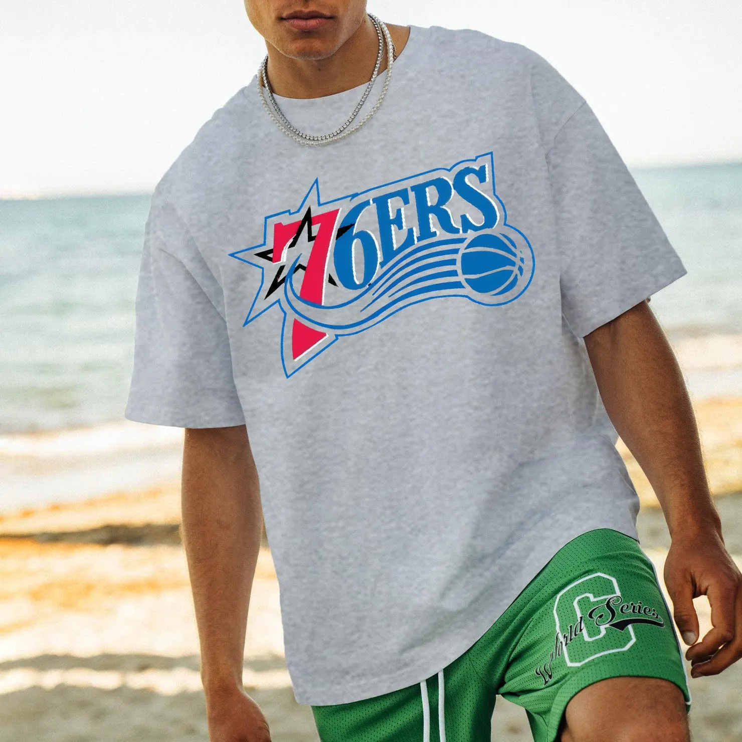 76 Basketball Athleisure Graphic Men's T-Shirt sold by Shopnova