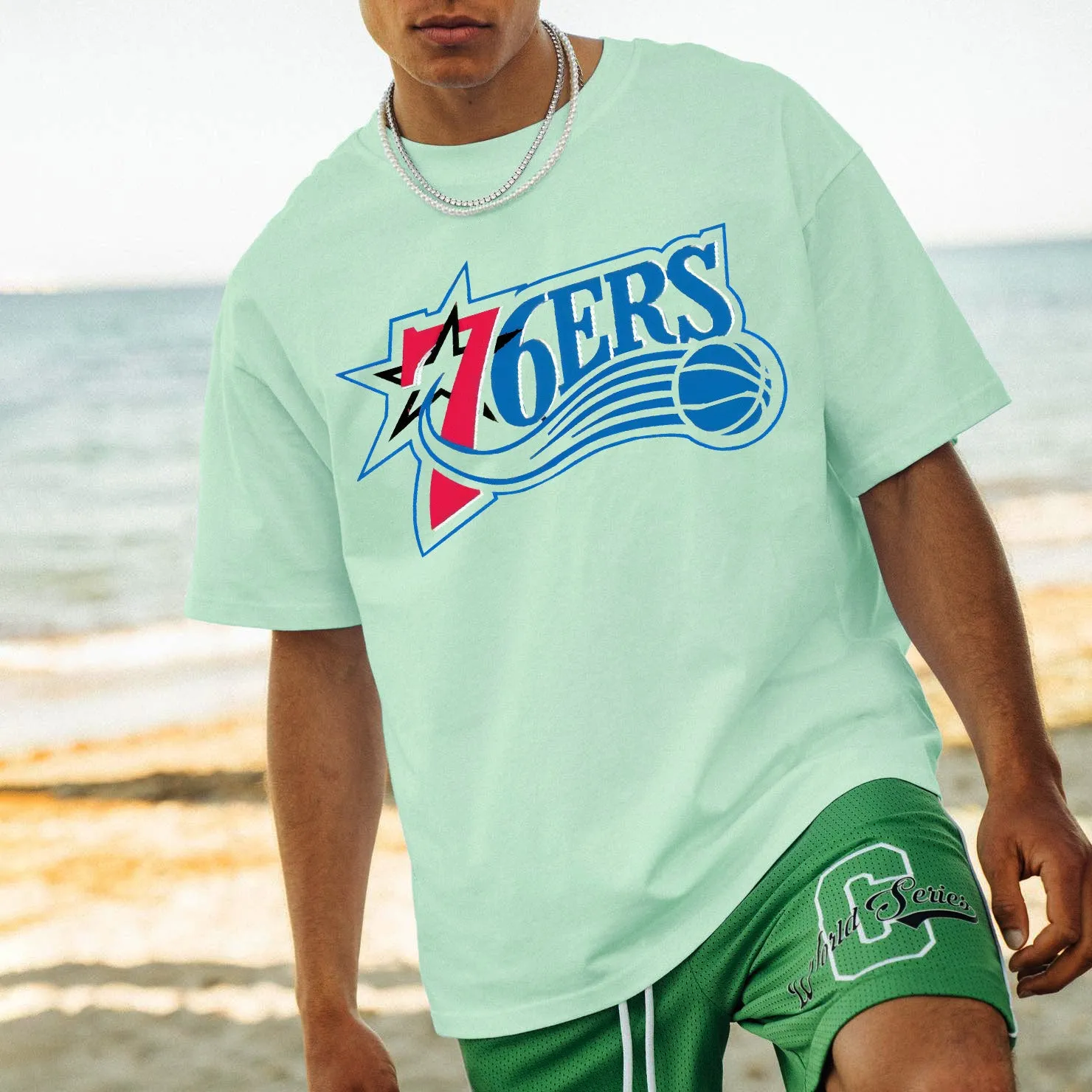 76 Basketball Athleisure Graphic Men's T-Shirt sold by Shopnova product image thumbnail 5