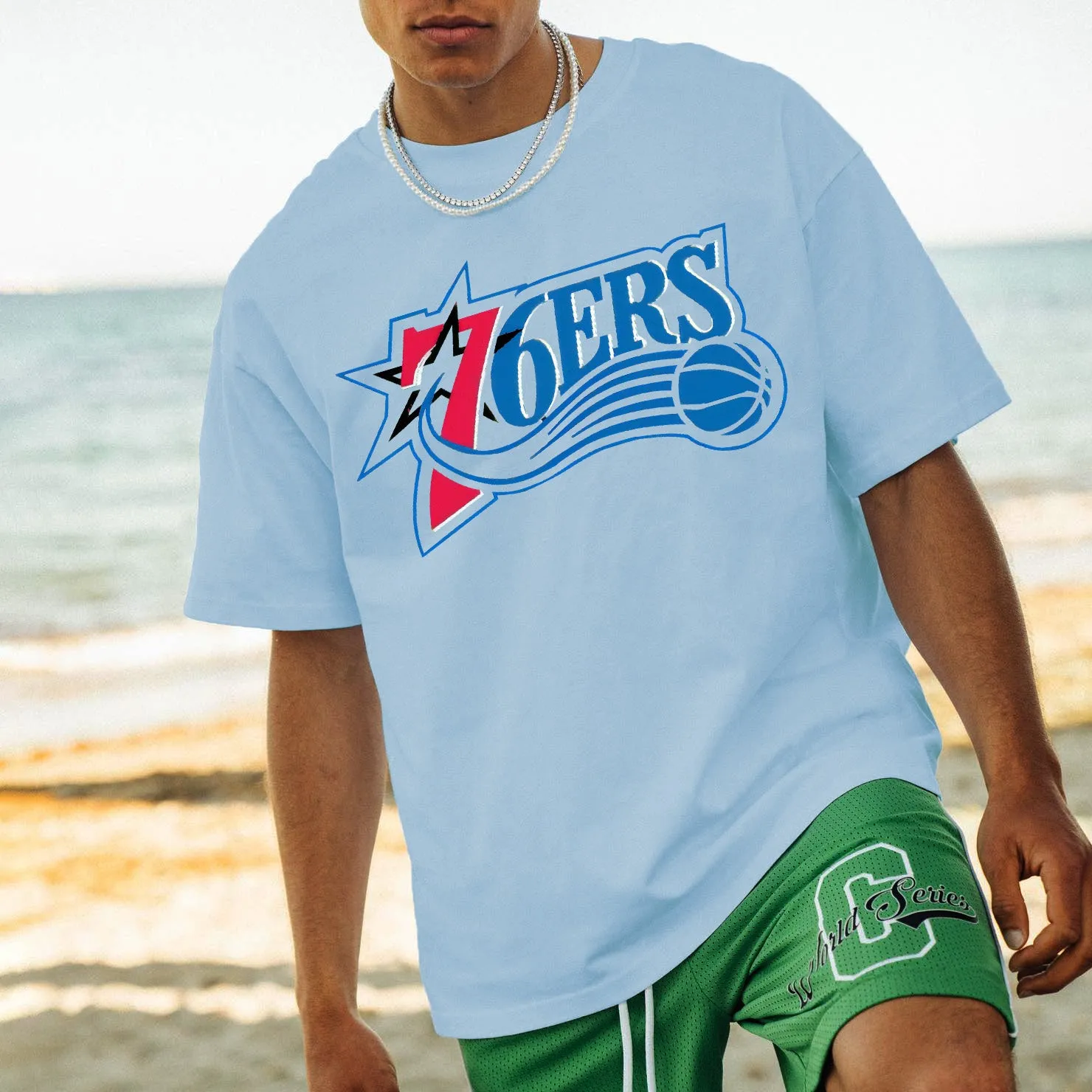 76 Basketball Athleisure Graphic Men's T-Shirt sold by Shopnova product image thumbnail 4