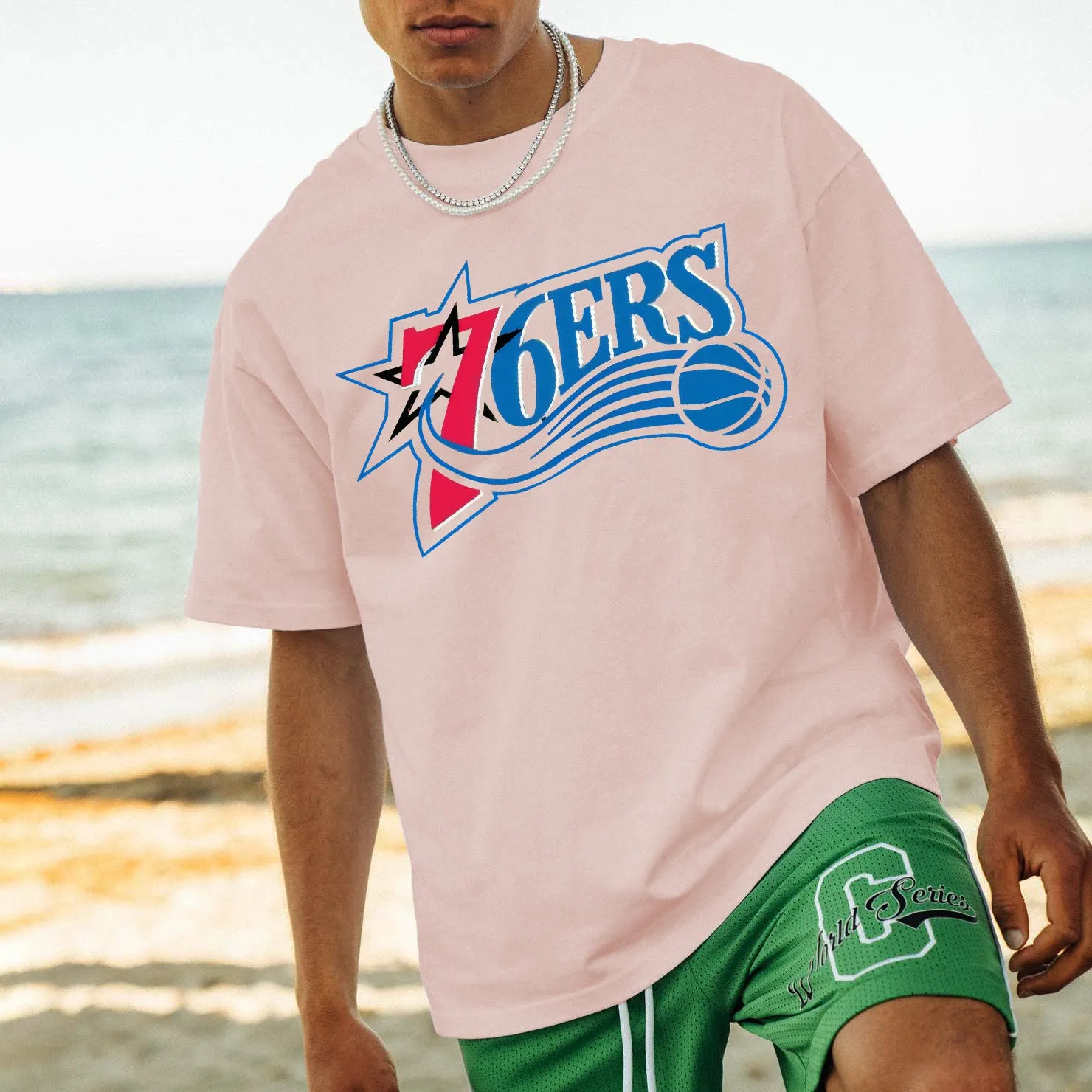 76 Basketball Athleisure Graphic Men's T-Shirt sold by Shopnova product image thumbnail 3