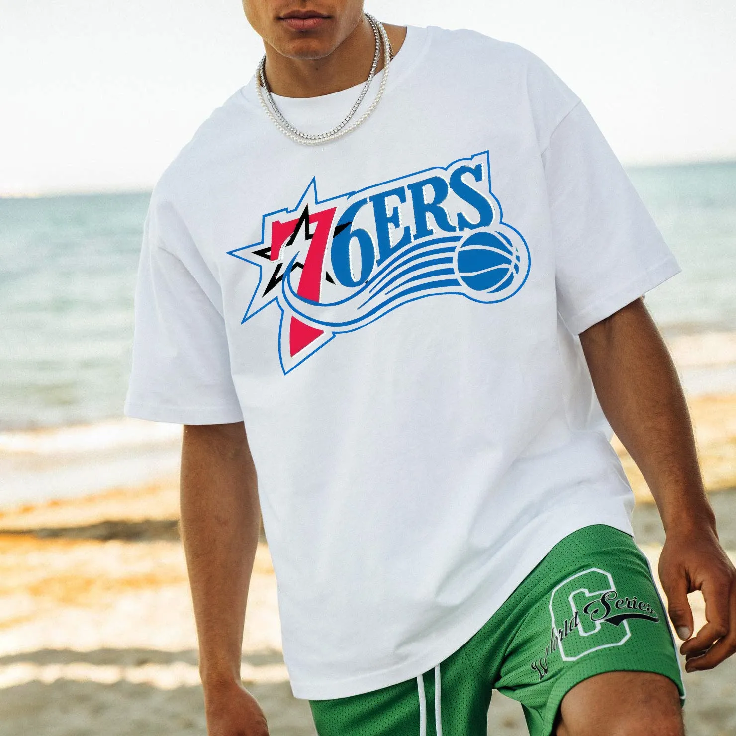 76 Basketball Athleisure Graphic Men's T-Shirt sold by Shopnova product image thumbnail 2