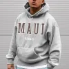 MAUI Hawaii Men's Casual Loose Fit Hoodie sold by Shopnova