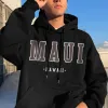 MAUI Hawaii Men's Casual Loose Fit Hoodie sold by Shopnova