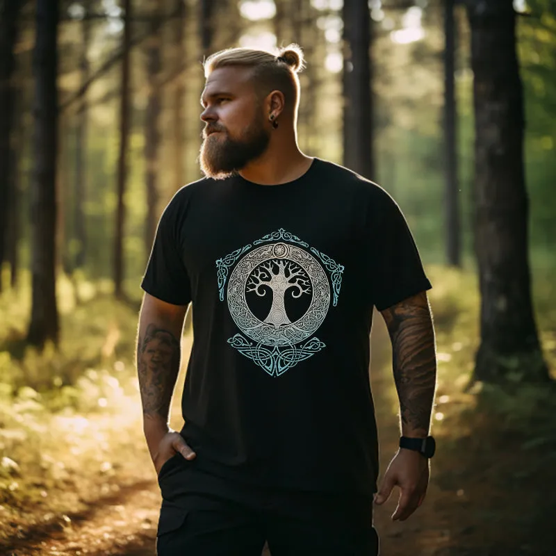 Nordic Mythology Yggdrasil Men's Graphic Tee sold by Shopnova