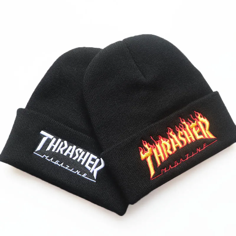 Thrasher Embroidered Beanie Hat sold by Shopnova