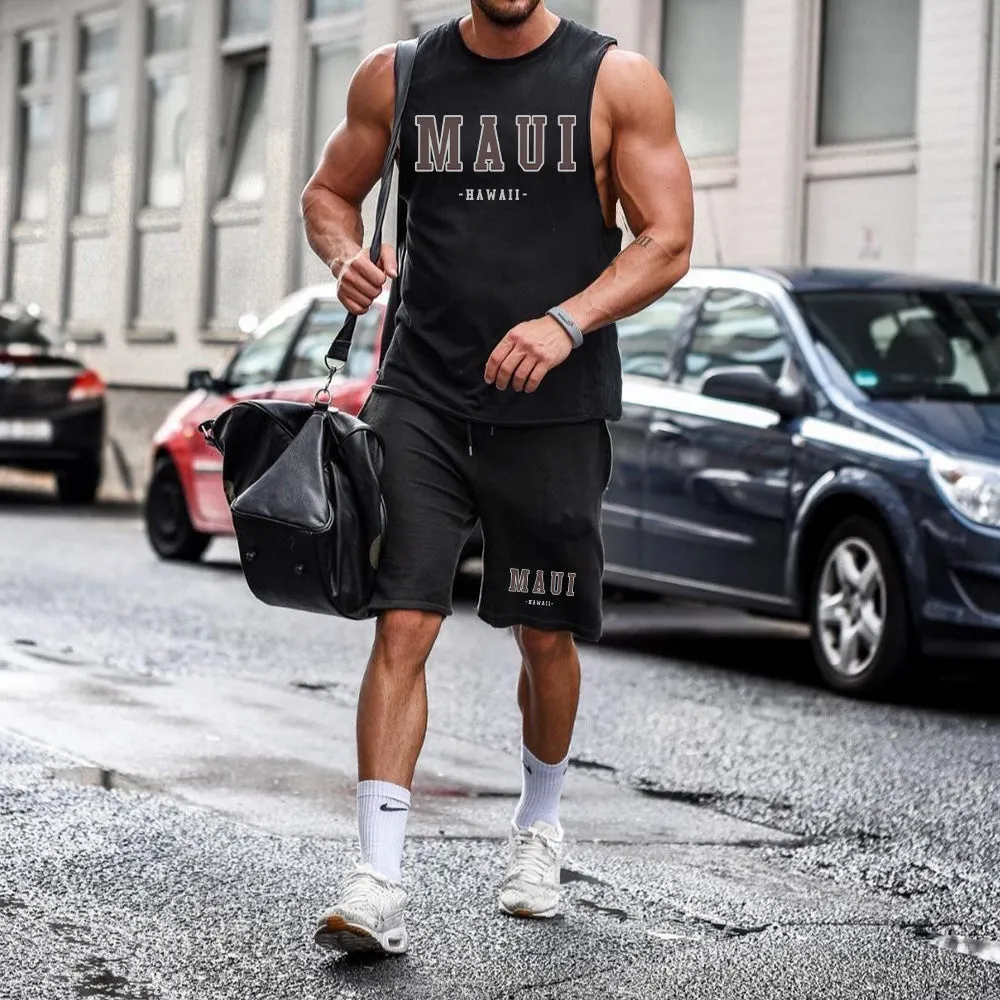 MAUI Men's Streetwear 2 Piece Tracksuits-B sold by Shopnova