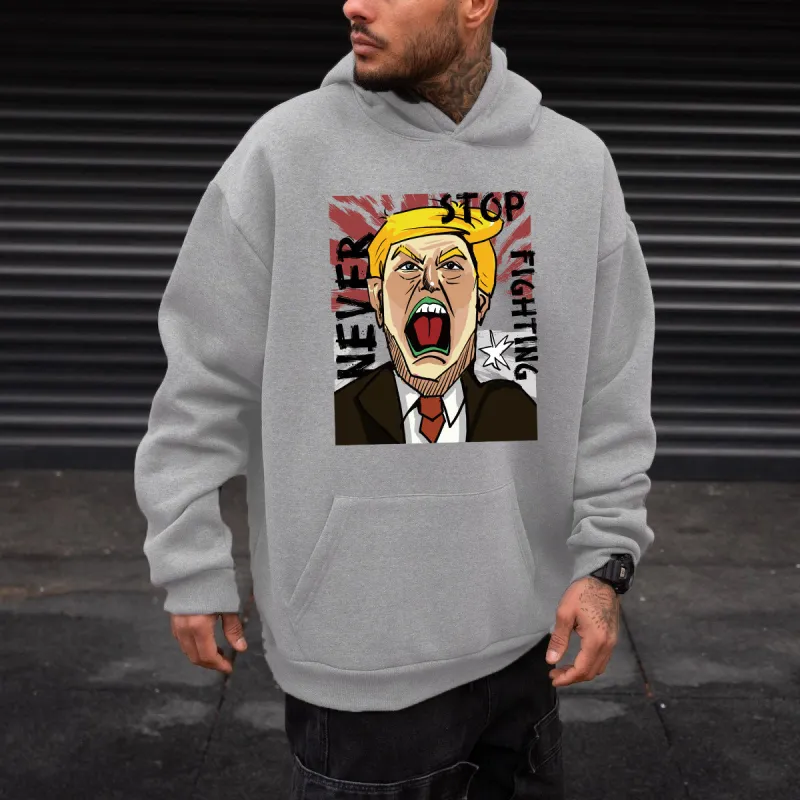 NOVAROPA™ Never Stop Fighting Hoodie Inspired by Trump sold by Shopnova