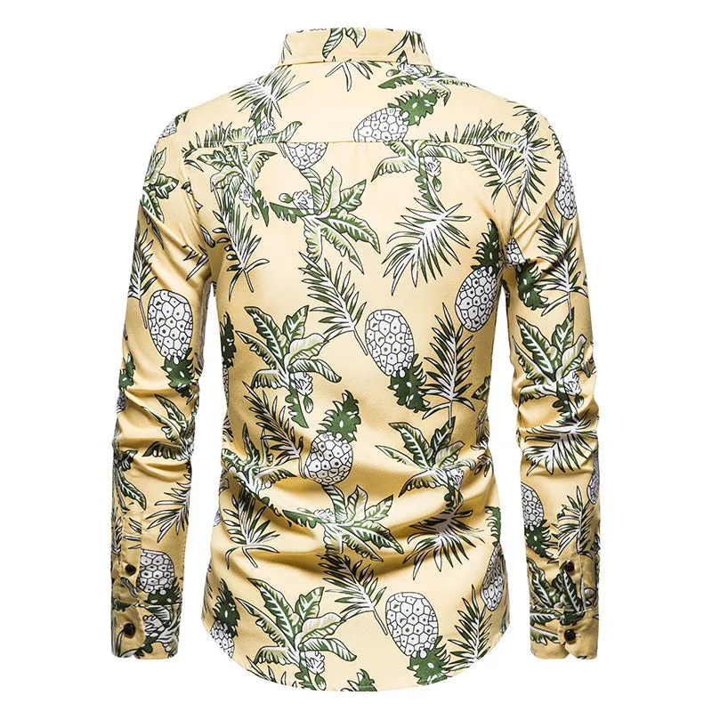 Long-sleeved Shirt With Lapel Print sold by Shopnova product image thumbnail 4