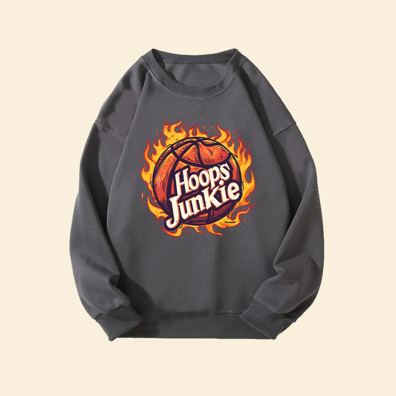 Hoops Junkie Basketball Print Men's Pullover Sweatshirt sold by Shopnova product image thumbnail 2
