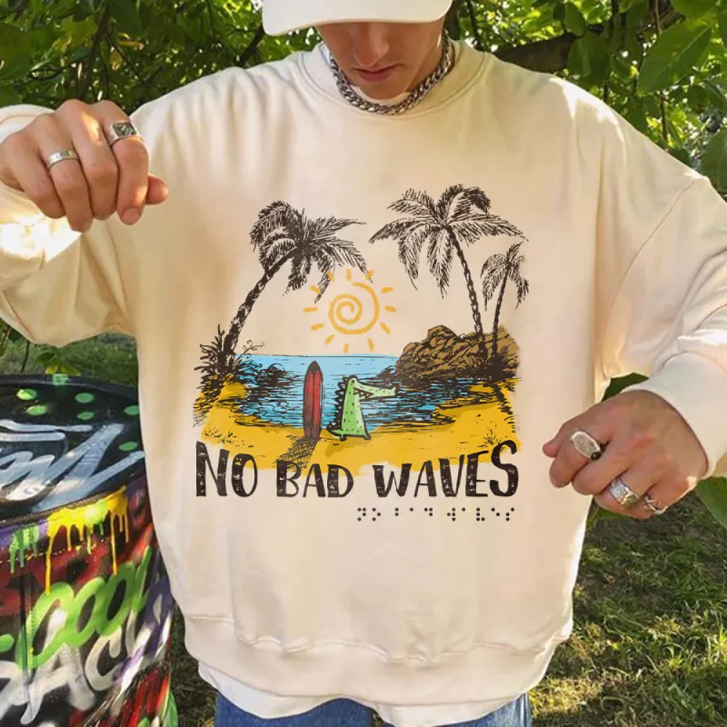 ACE2™ No Bad Waves Men's Sweatshirt sold by Shopnova