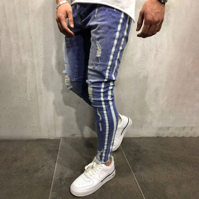 Ripped denim chinos sold by Shopnova product image thumbnail 2