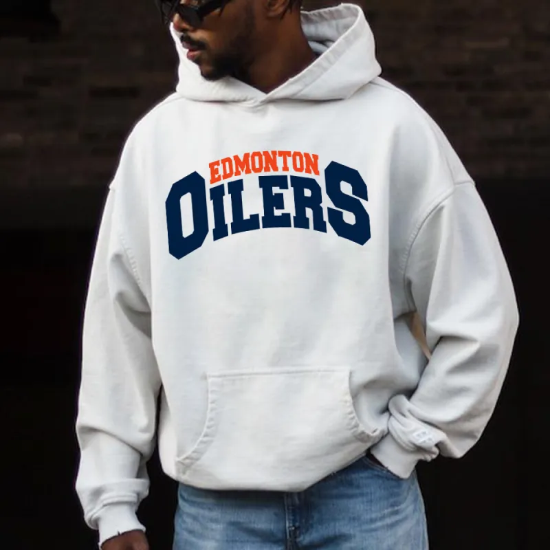 Edmonton Oliers Men’s Fleeced Hoodie sold by Shopnova