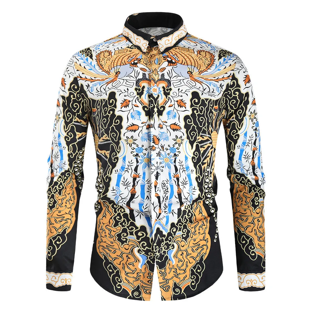 Men's Luxury Retro Long Sleeve shirts sold by Shopnova product image thumbnail 5