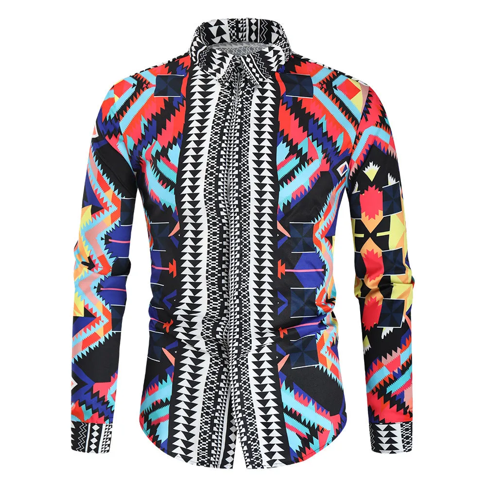 Men's Luxury Retro Long Sleeve shirts sold by Shopnova product image thumbnail 4