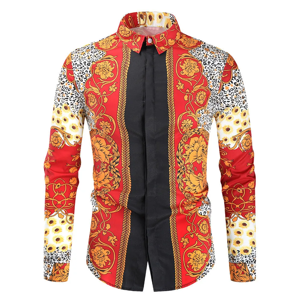 Men's Luxury Retro Long Sleeve shirts sold by Shopnova product image thumbnail 3