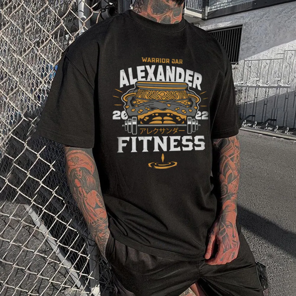 Abstract Letter Graphics Casual Loose Short Sleeve Men's T-Shirt sold by Shopnova