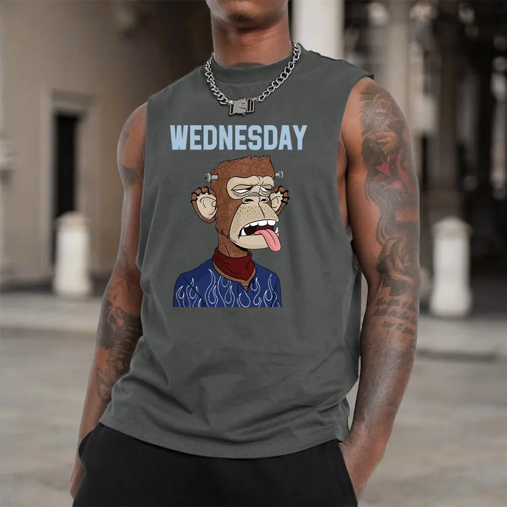 Wednesday Alphabet Graphic Print Men's Tank Top sold by Shopnova product image thumbnail 3