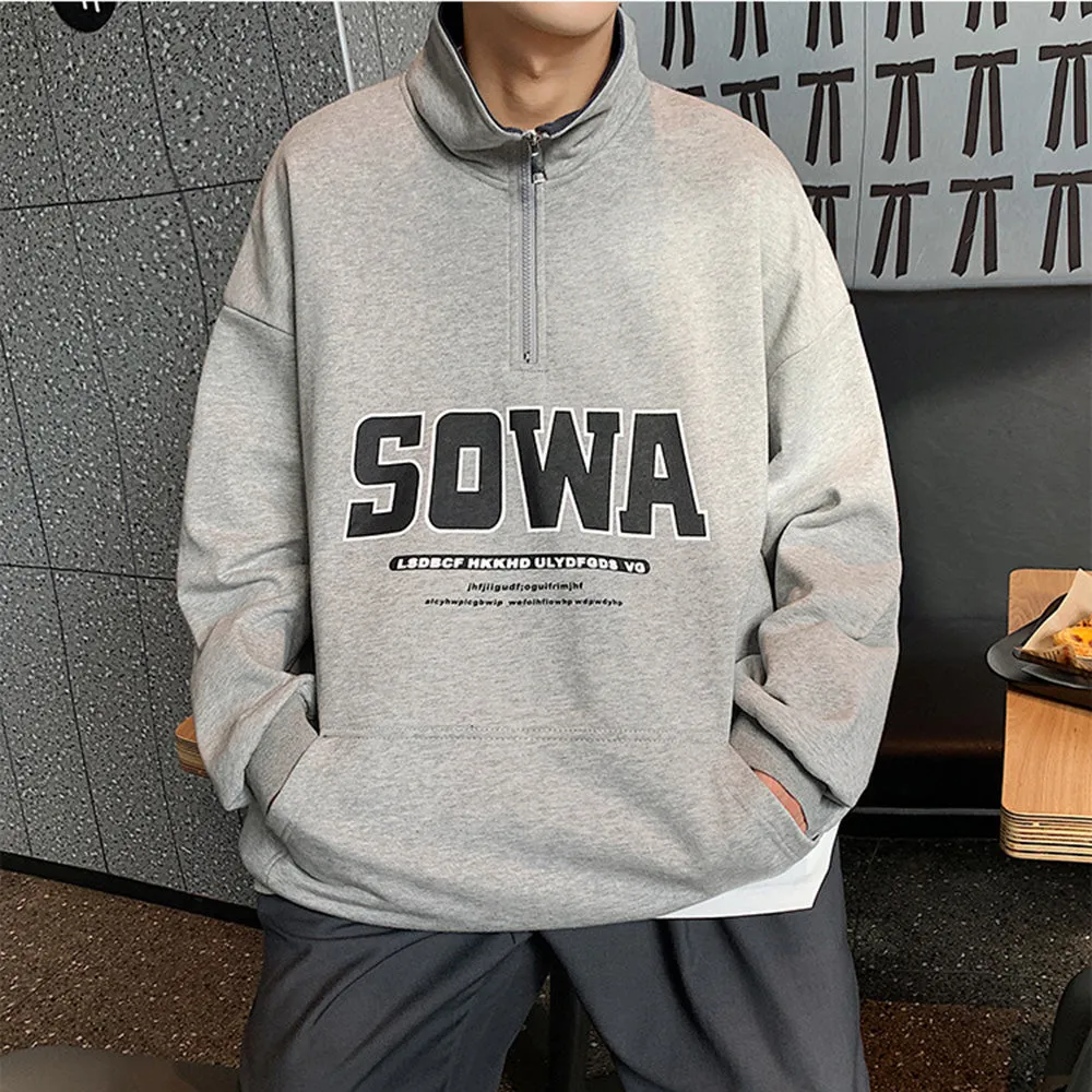 Letter Graphics Casual Loose Men's Sweatshirt sold by Shopnova