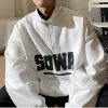 Letter Graphics Casual Loose Men's Sweatshirt sold by Shopnova