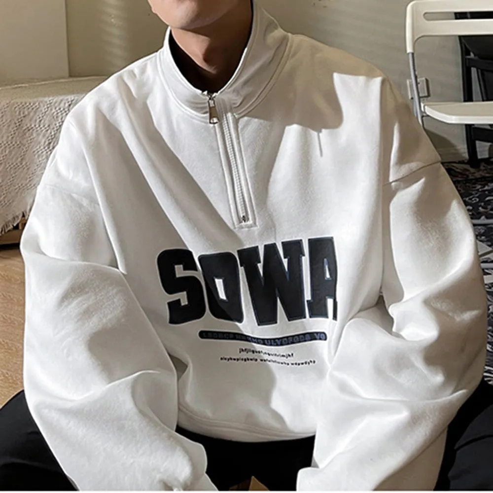 Letter Graphics Casual Loose Men's Sweatshirt sold by Shopnova product image thumbnail 2