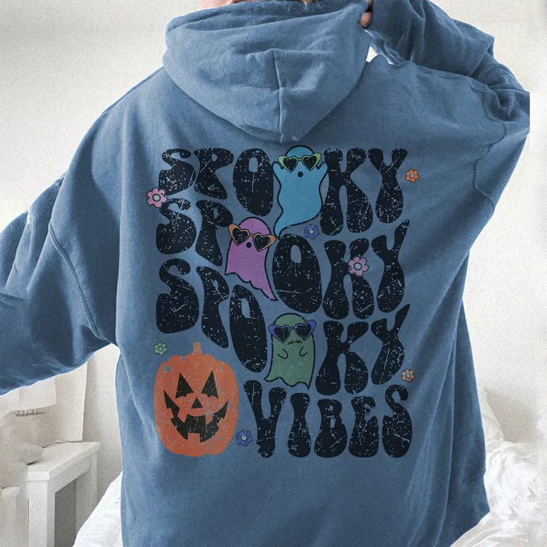 Halloween Spooky Vibes Print Women's Fleece Hoodie 320g sold by Shopnova product image thumbnail 2