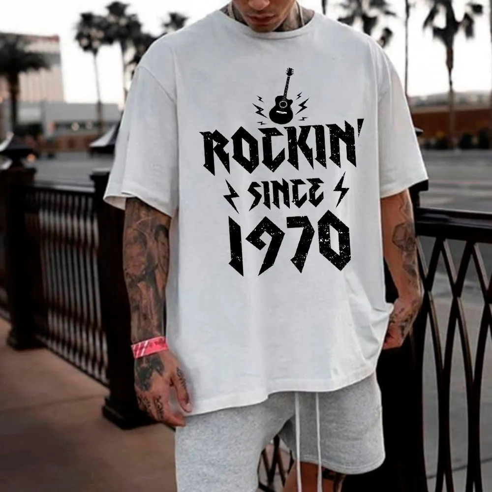 Rock Music Graphic Print Statement Casual Men's T-Shirt sold by Shopnova