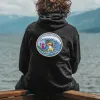 Dog Surfing Graphic Print Men's Fleeced Hoodie sold by Shopnova