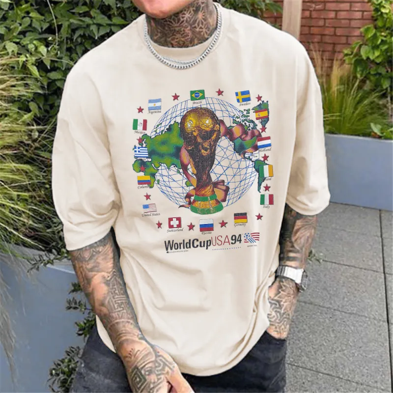 FIFA World Cup USA 1994 Men's Crew Neck T-Shirts sold by Shopnova