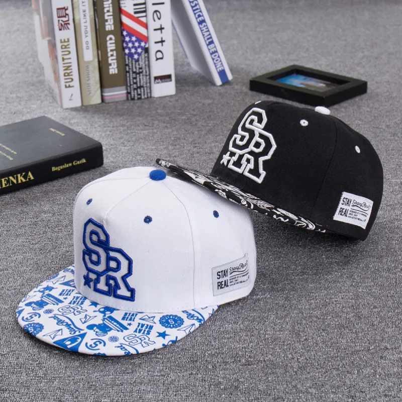 SR Embroidered Graffiti Hip-Hop Baseball Cap sold by Shopnova