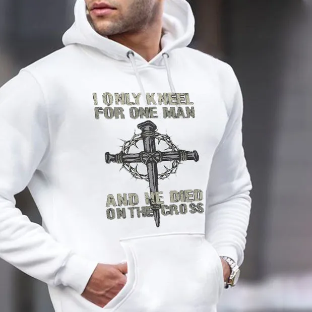 Juses Cross Men's Loose Fit Fleeced Hoodies sold by Shopnova product image thumbnail 2