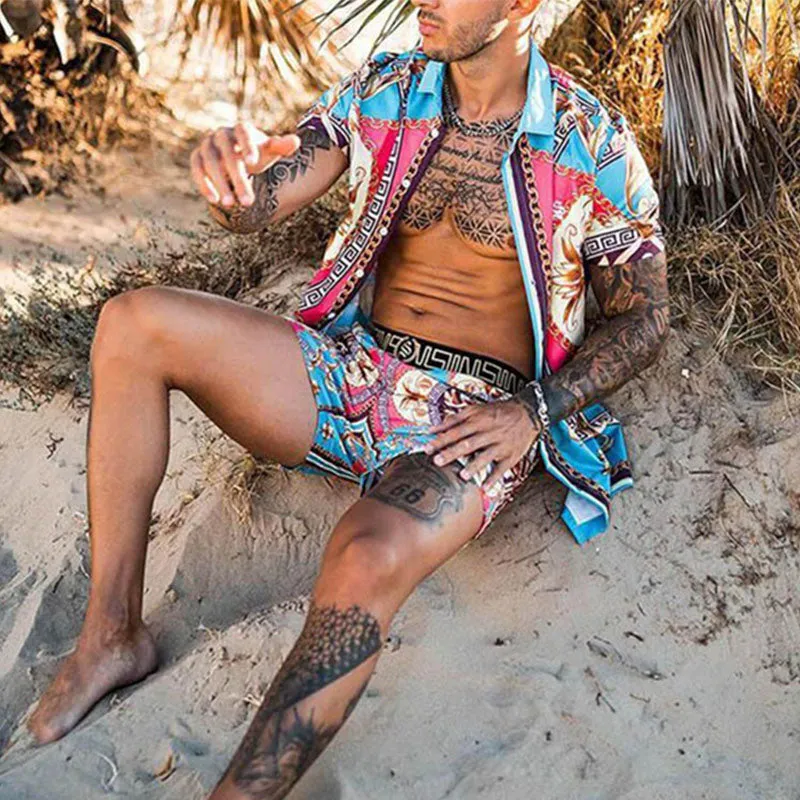 Clearance-Men's Hawaiian Two Pieces Beachwear-M sold by Shopnova product image thumbnail 2