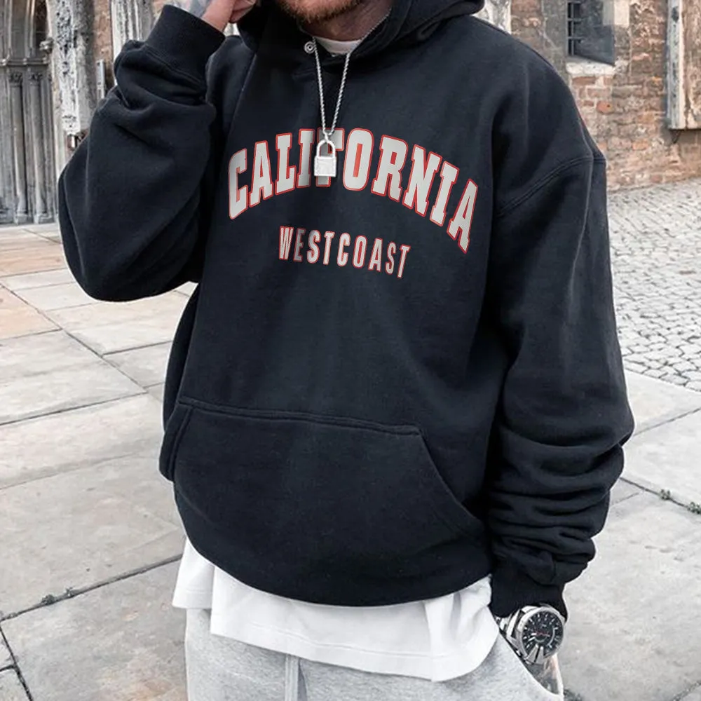 California Alphabet Graphic Print Men's Oversize Hoodie sold by Shopnova product image thumbnail 2