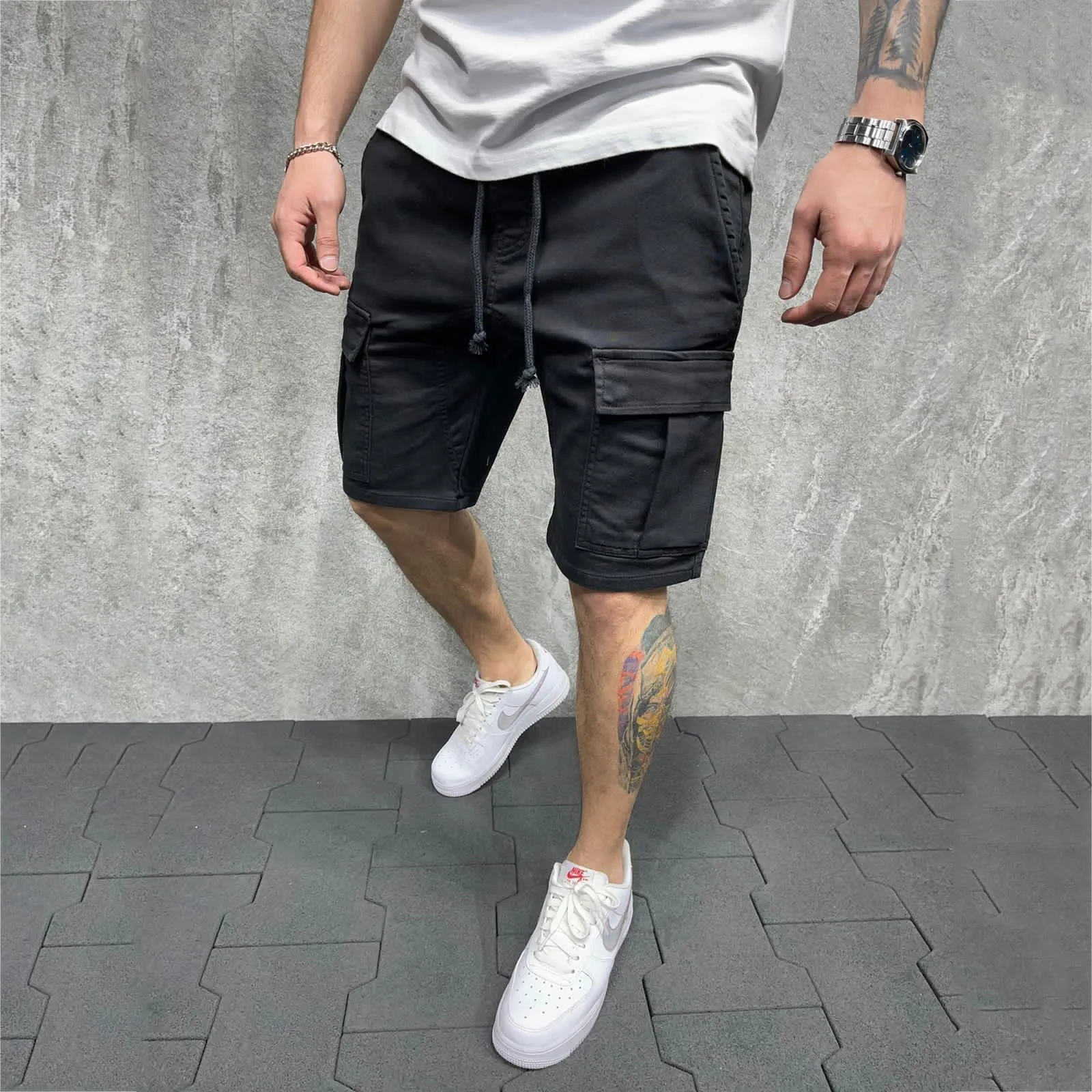 Clearance-Multi-pocket Men's Shorts-L sold by Shopnova