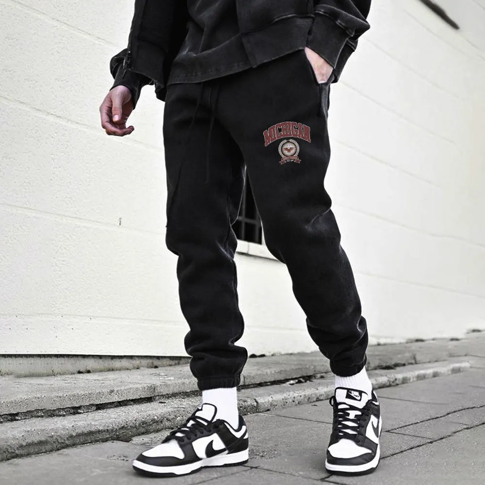 Michigan Men's Casual Streetwear Sweatpants sold by Shopnova