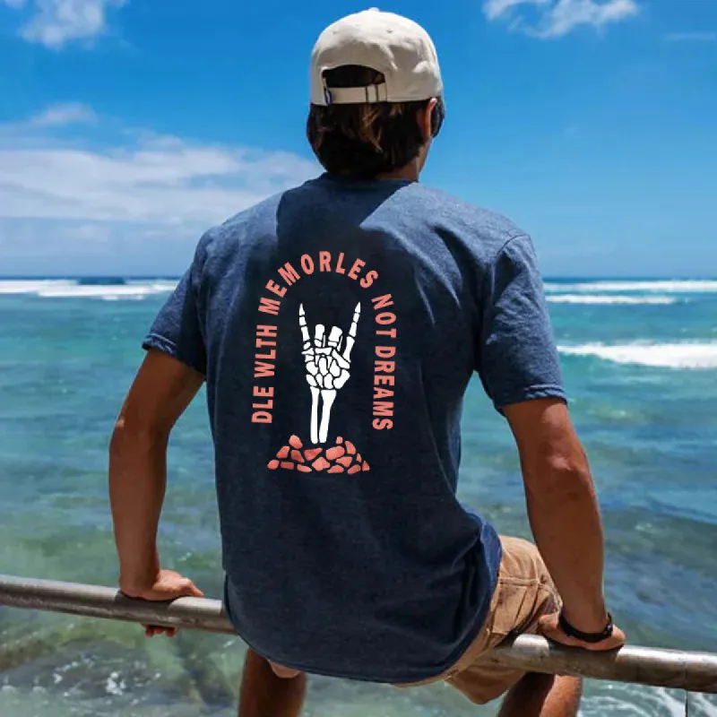 Die With Memories Not Dreams Men's Cotton T-shirt 230g sold by Shopnova