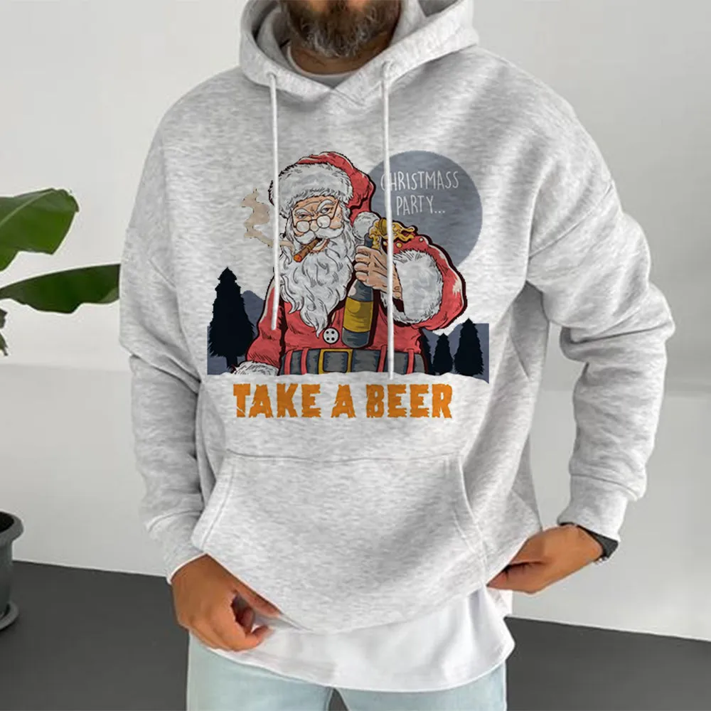 Christmas Party Men's Fashion Oversized Hoodies sold by Shopnova