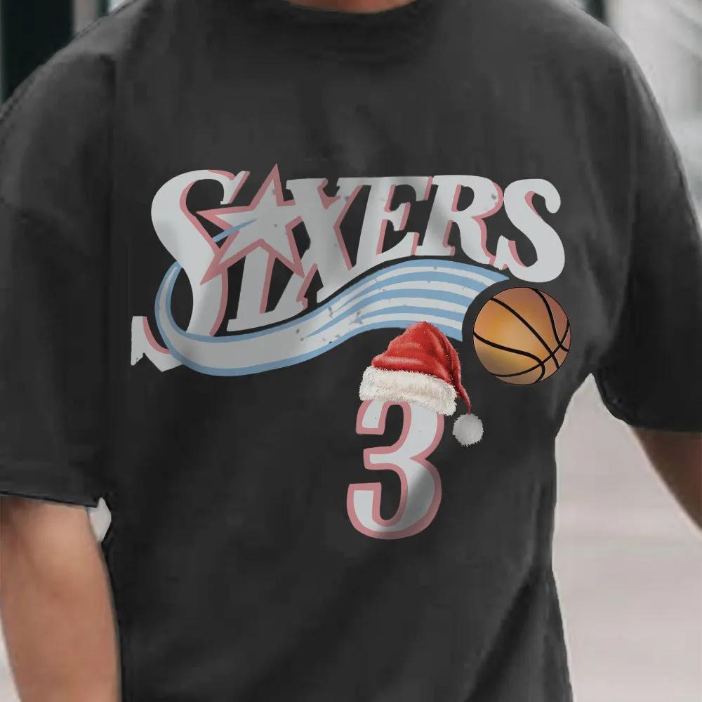 Sixers Men's Sports Christmas Casual T-Shirts sold by Shopnova product image thumbnail 2