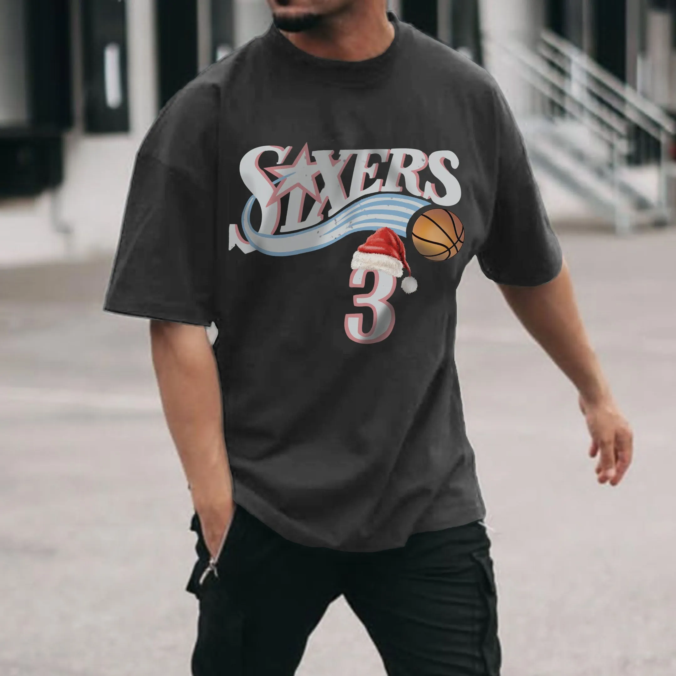 Sixers Men's Sports Christmas Casual T-Shirts sold by Shopnova
